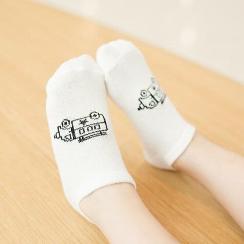 Kids Sock smile breathable girls Lovely thin Boat socks children summer followed silicone antiskid invisible socks