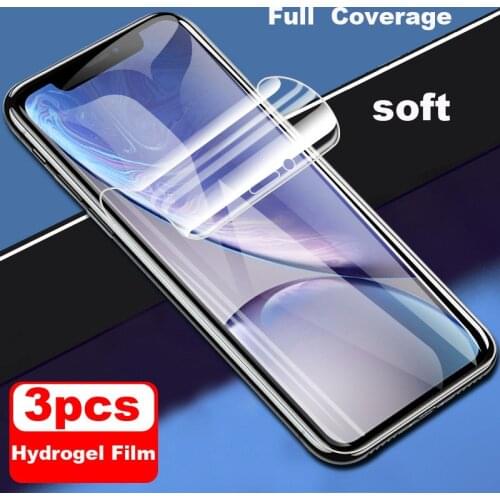 4Pcs Full Cover Hydrogel Film On the For iPhone 12 11 Pro XS Max XR X Mini Screen Protector For iPhone 7 6 8 Plus SE 2020 Film
