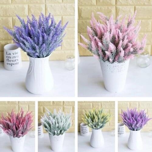 1pc Simulation Lavender Pastoral Flowers Plants for Holiday Wedding Party Home Office Desktop Decoration DRY Artificial Plants