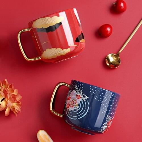 Stile cinese dipinto tazza di caffe in ceramica creativa tazza di ceramica coppia tazza di caffe tazze tazze di caffe coffee mug