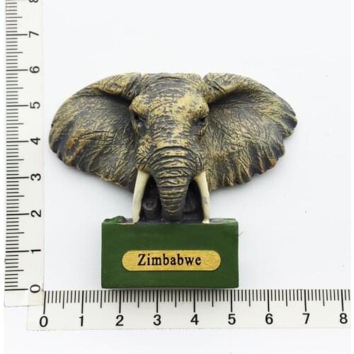 Zimbabwe)Fridge Magnet Creative Travel Commemorate Crafts 3D Ornaments Magnetism Resin Material Refrigerator Stickers