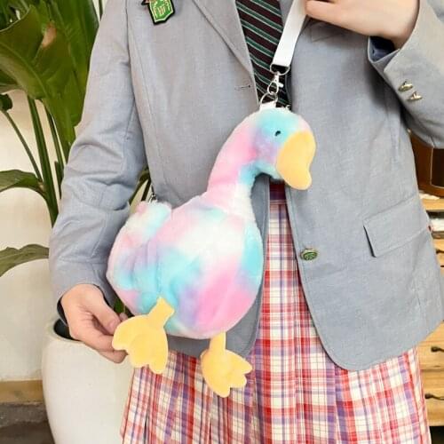 Girls Cute plush bag female New Fashion Cartoon Plush Duck Funny Messenger Bag Soft Cute Pet Women Cartoon Doll Shoulder Bags