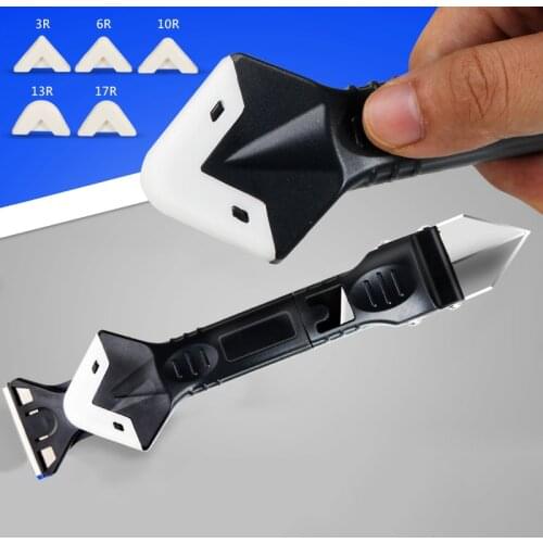 WOVHSTEAR 3 In 1 Multifunctional Silicone Remover Caulk Finisher Sealant Smooth Scraper Grout Kit Tools Silicone Caulking Tools
