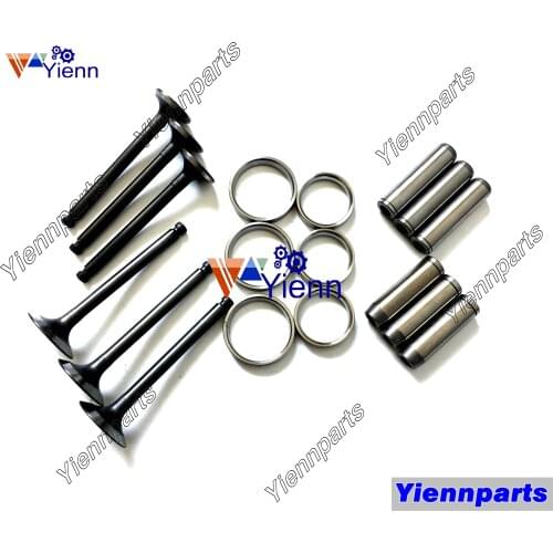 For Kubota V3600 Valve Intake Exhaust Valve Guide Valve Seats For LINCOLN ELECTRIC Air Vantage 500 SAE500 Diesel Engine Parts