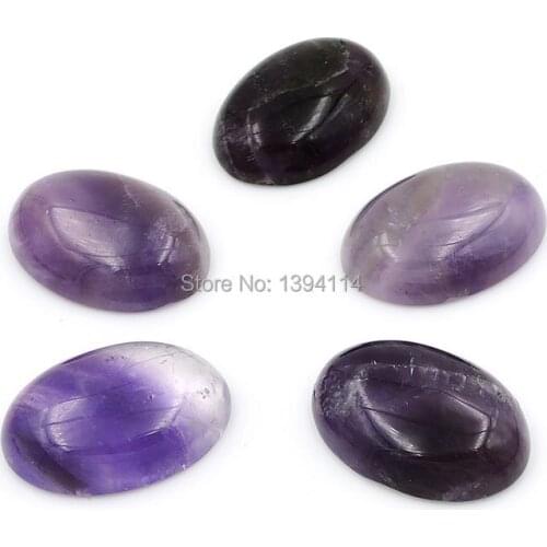 Natural Purple Quartz Crystal CAB CABOCHON Oval Wholesale Stone Bead Approx 25*17 mm