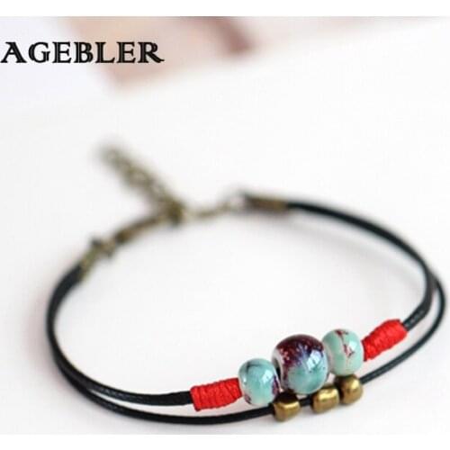 2017 Newest Simple Double Layer Handmade Ceramic Bracelet for Women Small Fresh Original Fashion Elegant Bracelet Jewelry
