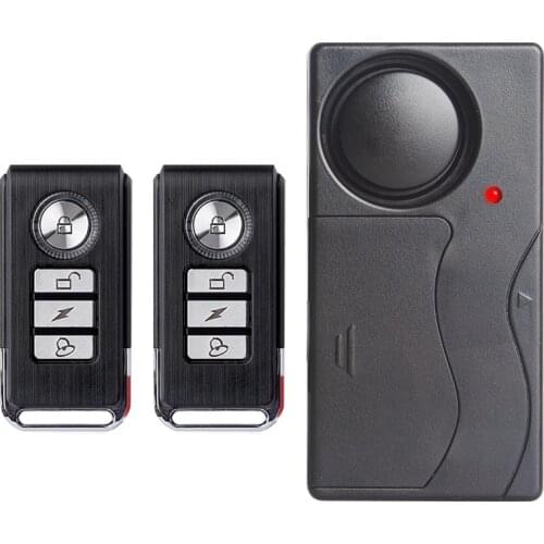 Wireless Remote Control Bicycle Security Vibration Sensor Warning Alarm System SOS Alarming Detector Bike Anti Lost Reminder