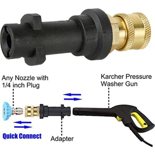 1/4 Inch Cleaning Connector Foam Pot Connector Cleaning Connector Quick Adapter For Karcher For Karcher K1 K2 K3 K4 K5 K6