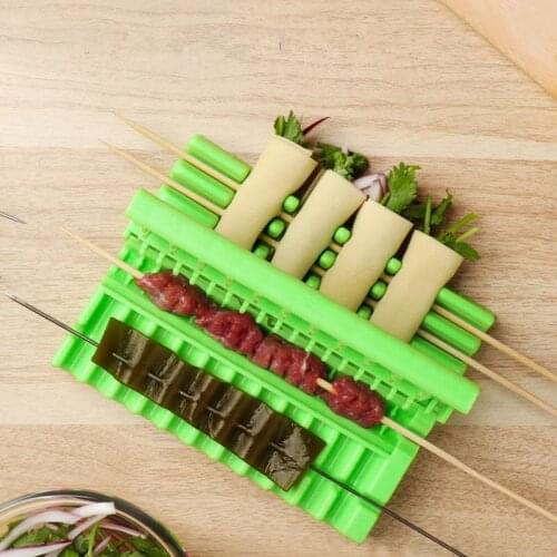 Barbecue Stringer Skewers Kebab Maker Box Machine Beef Meat Vegetable String Grill Barbecue Kitchen Accessories BBQ Gadget