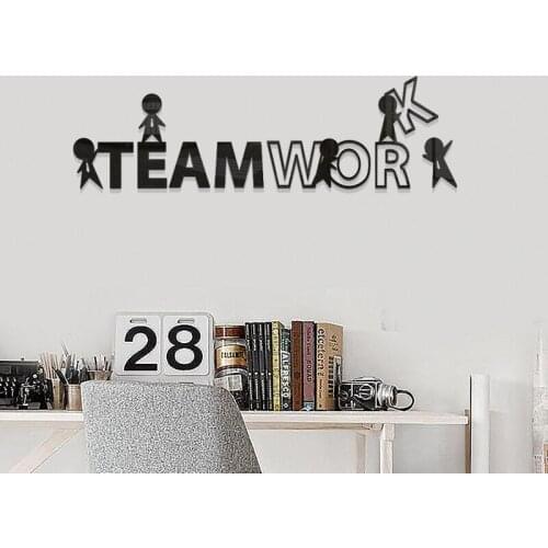 Creative DIY abstract teamwork INS chidrens room bedroom living room TV background wall decoration 3D acrylic wall sticker