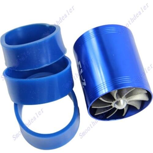Fan Air Intake Supercharger Turbo Fuel Gas Saver Fan Blue DOUBLE F1-Z