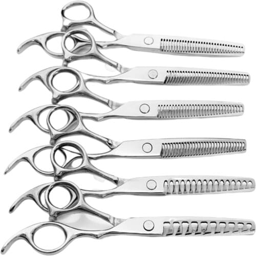6 Inches Thinning Stainless Steel Scissors Professional Barber Haircut Scissors