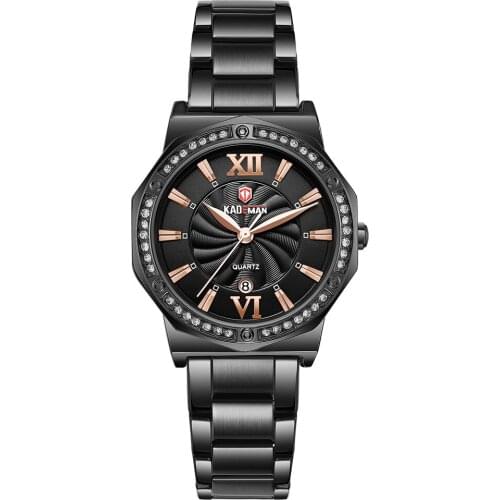 KADEMAN 829 Ladies Watches Fashion Dress Women Quartz Crystal Bracelet Wristwatch Luxury Waterproof Stainless Steel