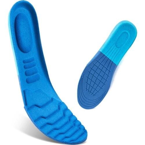 1Pair Memory Foam Insoles Sports Cushioning Breathable Massage Soft Cut Free Insole Comfortable Elastic Insoles for Men Women