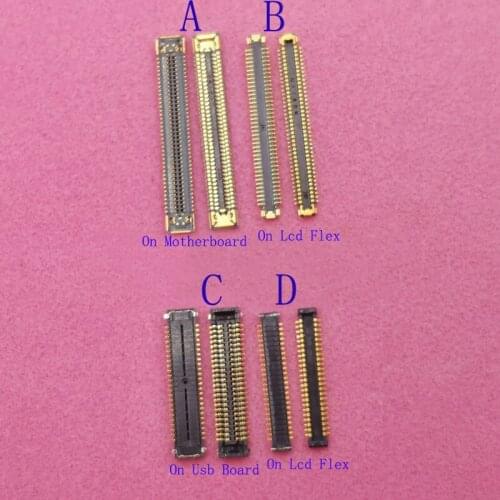10Pcs LCD Display Screen Flex FPC Connector For Samsung Galaxy A12 A125 A125F A125F/DS USB Charger Charging Contact Plug 78 pin