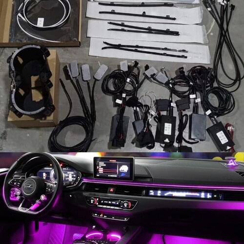 32 Colors Interior Atmosphere Light For Audi A4 B9 2017-2019 Ambient light Door light Footwell light Contour Backseat light