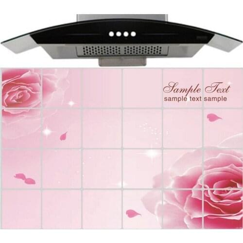 60x90cm Kitchen Wall Stickers Foil Oil Sticker Decal Home Decor Art Accessories High Temperature Resistant Kitchen Wall Sticker