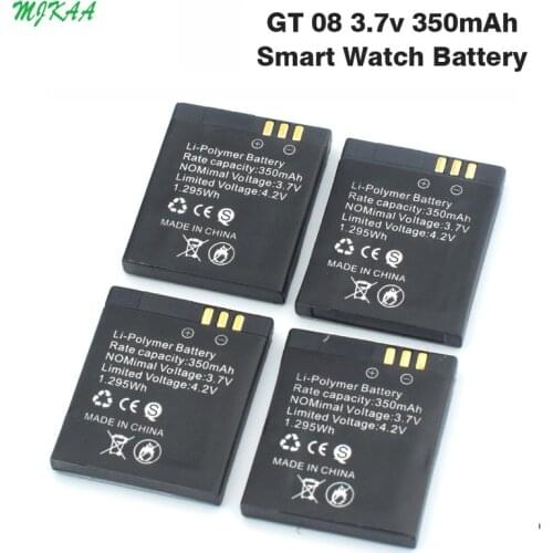 5/8/10Pcs MJKAA 3.7V Rechargeable Batteries GT-08 Li-Po Lithium Li-polymer Li-ion Polymer Battery 350mAh for Smart Watch