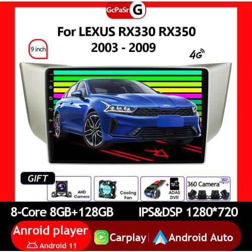 Car Radio Video Player For LEXUS RX330 RX350 2003 - 2009 Android 10 Navigation gps dvd accessories