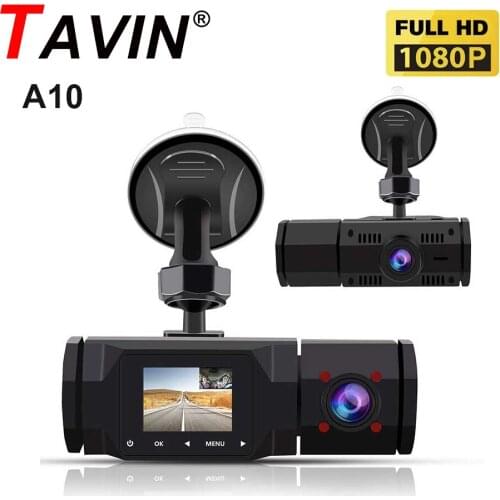 A10 Dual Lens Car Dash Cam Dvr Registrator Full HD Video Recorder Front and Inside Cabin Camera for Uber Lyft Taxi Drivers