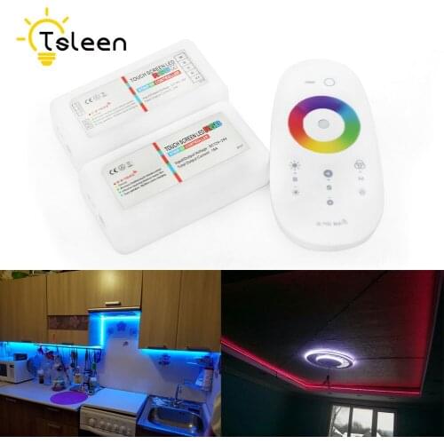 2.4G Touch Screen LED RGB RGBW Controller Wireless DC12-24V Touch RF Control For RGB /RGBW LED Strip 18A remote controller