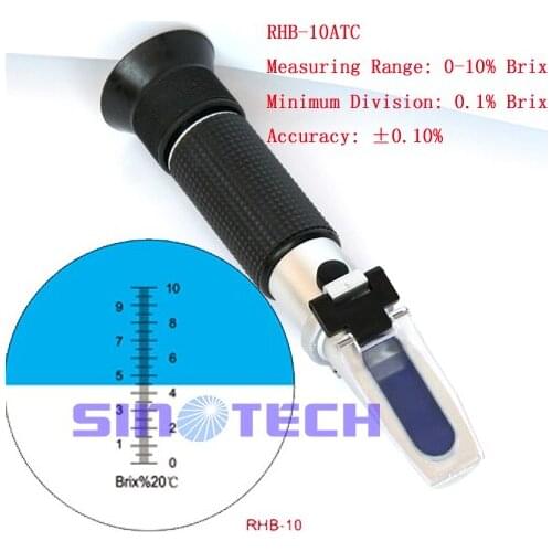 CE Best-quality Hand held Cutting oil cleanning liquid Refractometer brix 0-10% RHB-10ATC