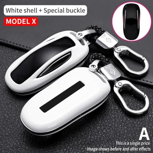 ABS Carbon Fiber Car Remote Key Case Cover For Tesla Model 3 Model S Model X Smart Key Bag Key Protected Holder Shell Accessorie