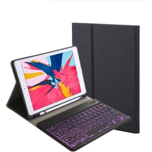 2021 Tablet Case for Ipad Wireless Bluetooth Keyboard Protective Cover Pro9.7 Back Light Keyboard Air 3/10.2 with Pen Slot Shell
