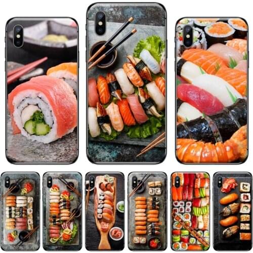 Cuisine sushi japanese food Phone Case for iPhone 11 12 mini pro XS MAX 8 7 6 6S Plus X 5S SE 2020 XR luxury funda coque