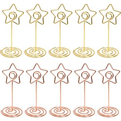 Card Holder Creative Note holder Rose Gold photo Folder romantic wedding seat clip Party Table Card Clips