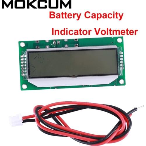Battery Capacity Indicator Voltmeter Percentage Power Monitor For 12V-48V Lead Acid Battery 2S-15S Lithium Battery