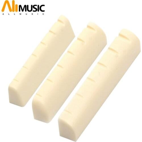 100pcs Acoustic Guitar Nut Folk Guitar Nut Plastic 43/42MM R320/R400 Ivory