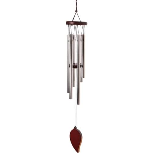 W3JE Classic Solid Wood Aluminum Tube Creative Metal Wind Chime Hanging Decoration Home Shop Decoration Craft Gift,Outdoor Gift