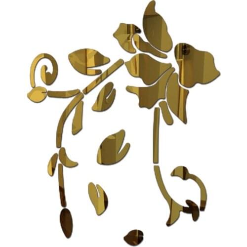 Creative Elegant home decoration Animal Background Acrylic furniture mirror stickers for Art living room still life sticker