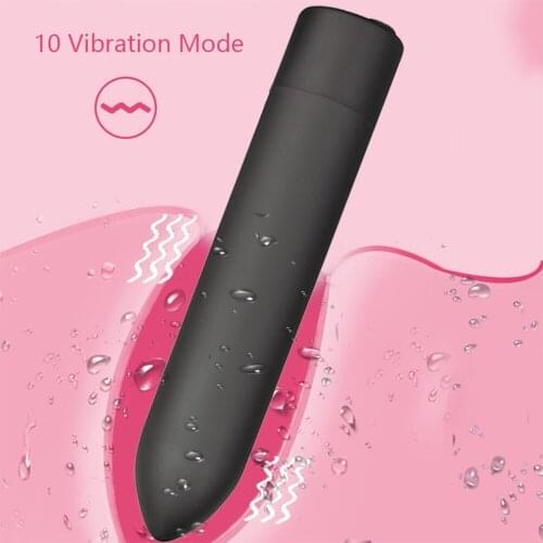 Mini Bullet Vibrator 10 Frequency ​​Vibration Rechargable Waterproof G Spot Clitoris Stimulation Masturbator Adult Toy for Woman