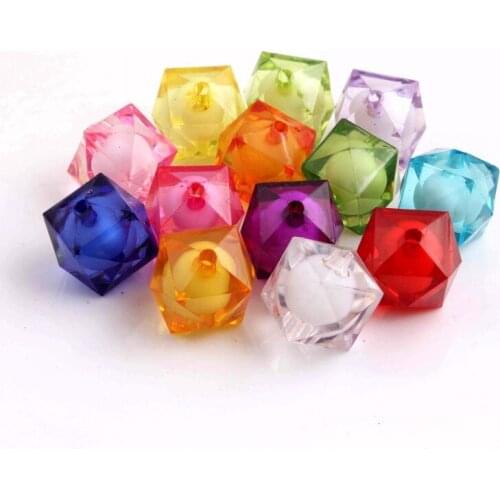 OYKZA Fashion Jewelry Chunky Acrylic beads in ice cube Beads for Necklace DIY Making 10mm 12mm 16mm 20mm