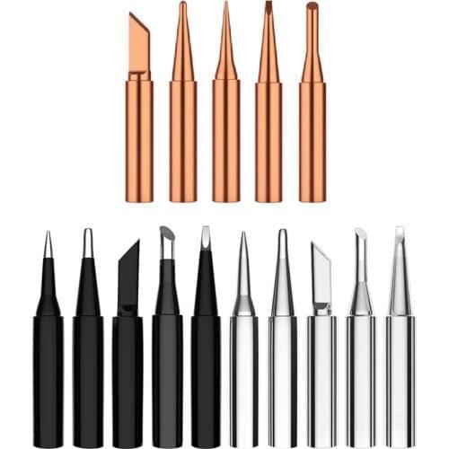 5Pcs Soldering Iron Tip KE50/3C/D2.4/B1.0/I0.8 Iron Welding Head Set Inside Hot Lead-free Tools
