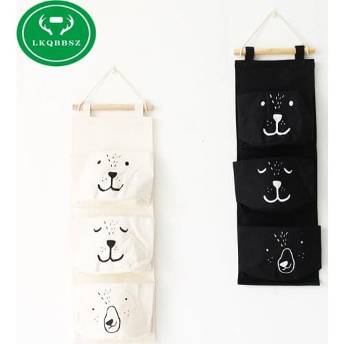 Wall Hanging Storage Bags Organizer Linen Closet Children Room Organizer Pouch for Toys Books Cosmetic Sundries Hanging bag
