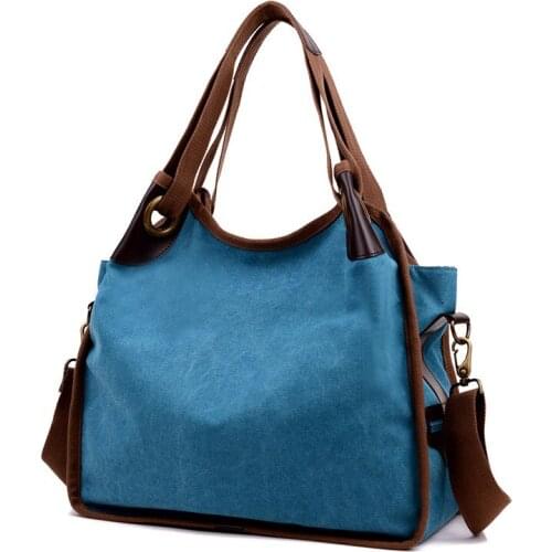 New Fashion Canvas Bag Retro Shoulder Bag Womens Large Capacity Travel Bag Messenger duffle bag women travel bag weekend bag