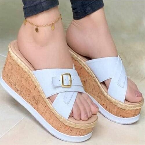 New Women Sandals and Slippers European and American Large Size Hemp Rope Thick Bottom Fish Mouth Women Sandals
