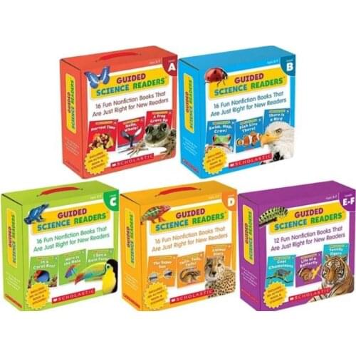 3-8 year Childrens English story book Guided Science Readers english picture book help child be reader early education 5pc/set