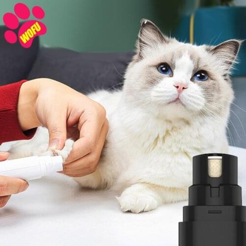 WOFUWOFU 2021 Rechargeable pet nail grinder Upgraded Powerful Electric Pet Nail Trimmer Painless Paw Smoothing, Grooming, Trimmi