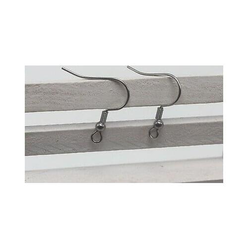 50 Pcs 316L Stainless Steel Earring Fish Hook Coil Earwire Ear Wire Jewelry Find