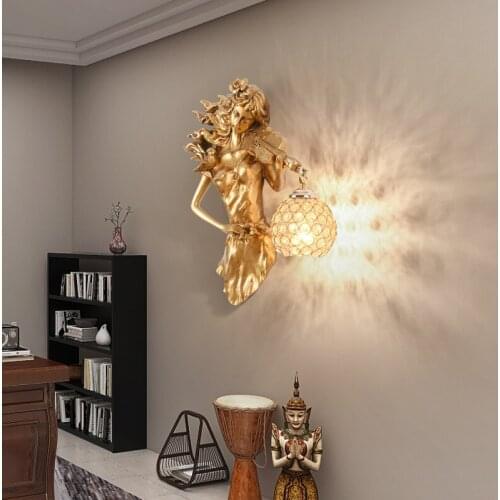 Nordic Luxury Crystal LED Wall Lamp Gold Luster Bedside Lamps Living Room Bedroom Decoration Wall Light Home Art Indoor Lighting