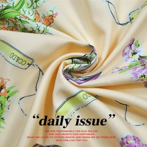 LEO&LIN Birds Fiber Twill Fabric Spring Summer Dress 50cm