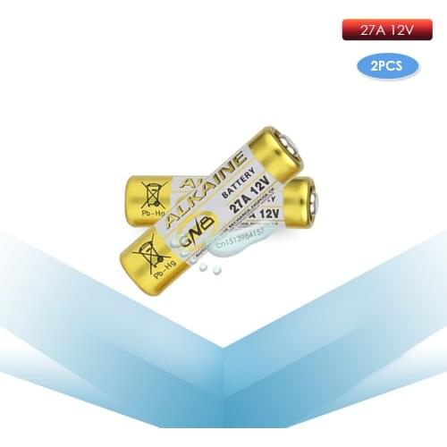 Kpay 2PCS 27A 12V dry alkaline battery 27AE 27MN A27 for doorbell,car alarm,walkman,car remote control etc