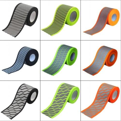 Silver Reflective Stripe Fabric Webbing Ribbon Trim Warning Tape For Clothing DIY Sew on 2meter
