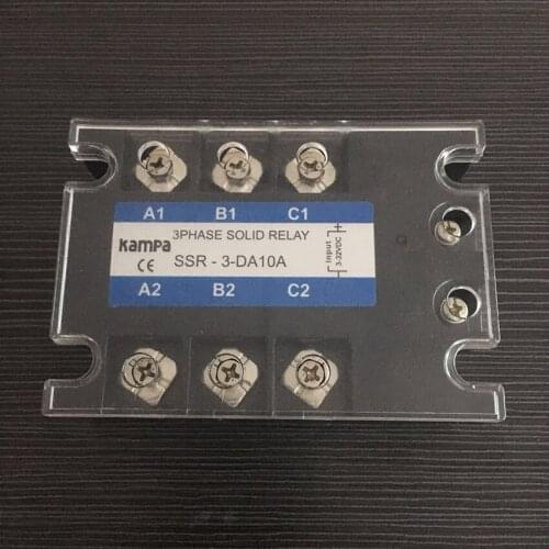 TSR-10DA Input 3-32VDC Control Output 24-480VAC Relay DC to AC SSR Three Phase Solid State Relay 10DA SSR