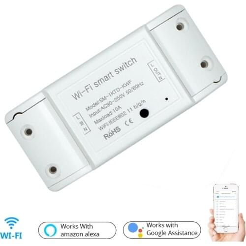 WiFi Smart Light Switch Tuya/Smart Life APP Wireless WiFi Smart Breaker LED Light Remote Control With Alexa Google Smart Home