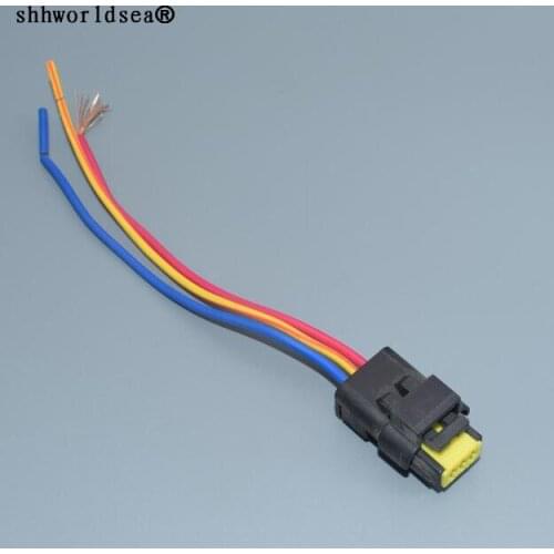 Worldgolden 4pin Auto Gas Accessories Socket Flute Pressure Sensor Plug connector 15369055